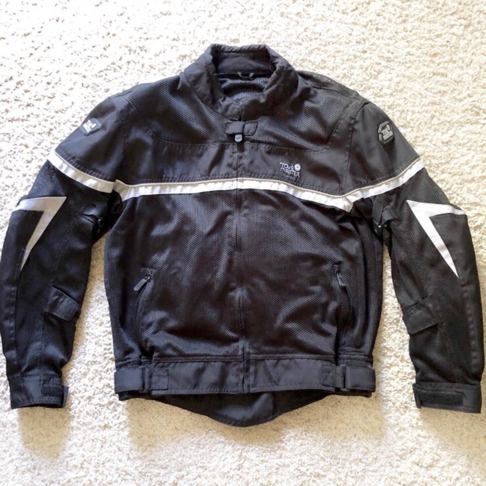 Tourmaster Black Padded Motorcycle Jacket Men’s